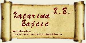 Katarina Bojčić vizit kartica